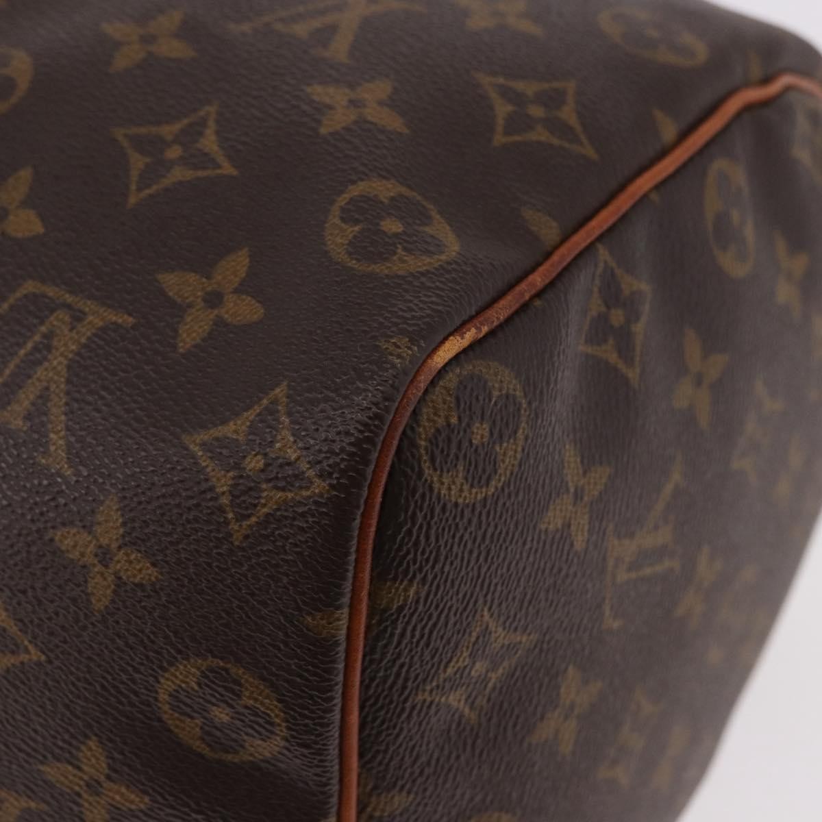 Louis Vuitton Speedy Handbag Monogram Canvas Brown Canvas Handbag (Pre-Owned)