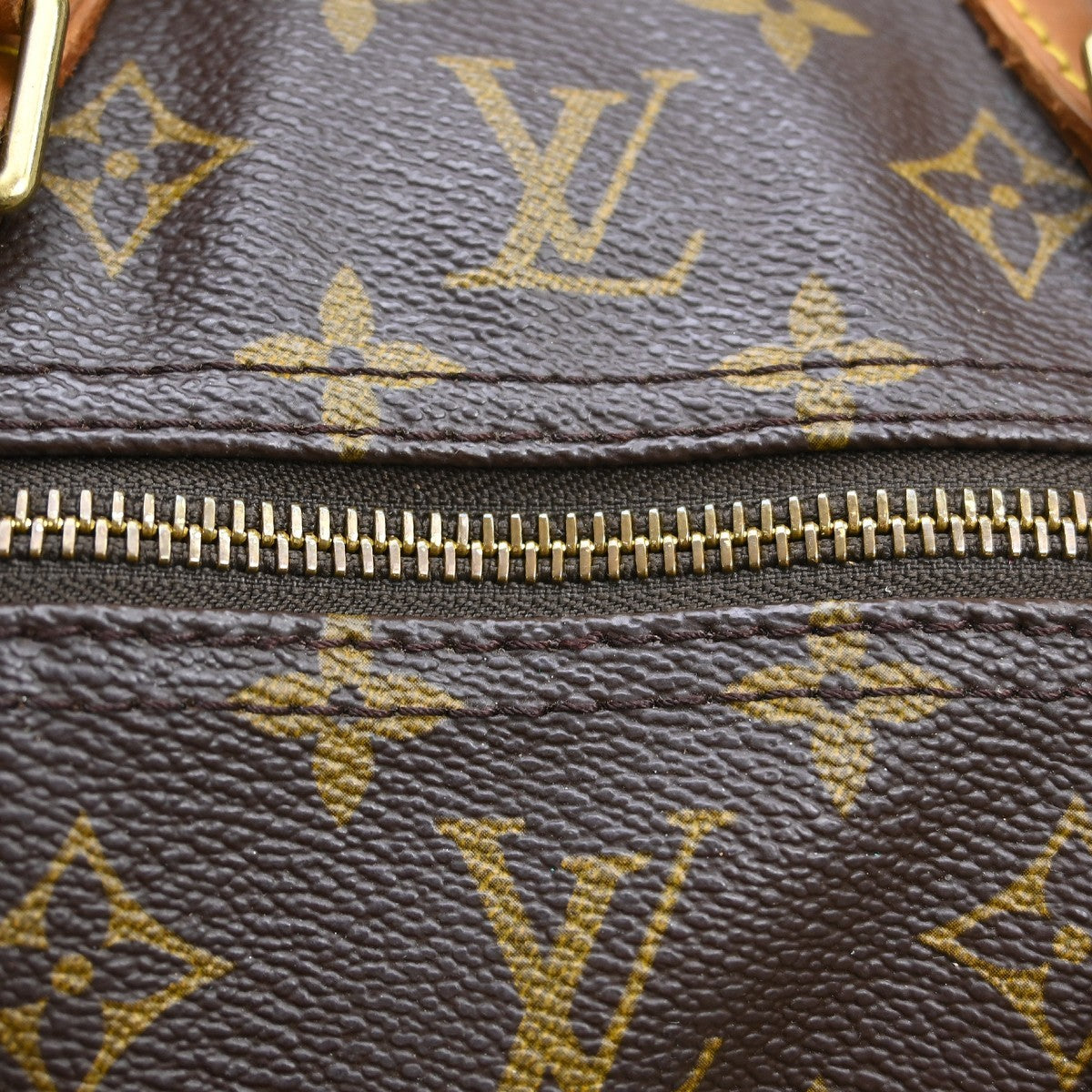 Louis Vuitton Speedy Handbag Monogram Canvas Brown Canvas Handbag (Pre-Owned)
