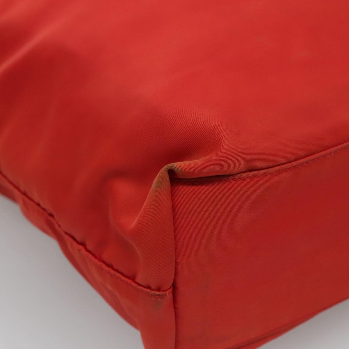 Prada Vintage Zip Tote Tessuto Red Nylon Tote Bag Bag (Pre-Owned)