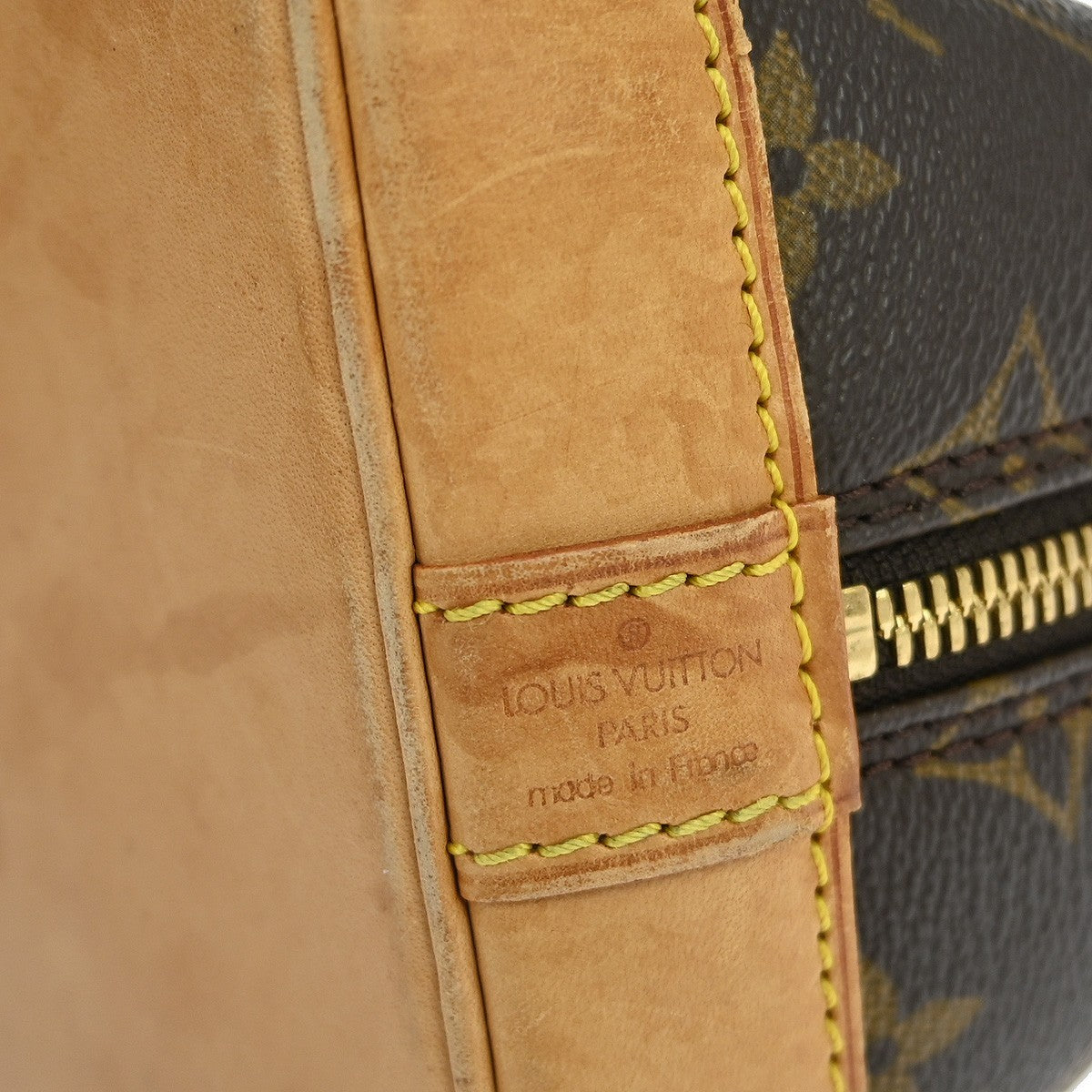 Louis Vuitton Alma Handbag Monogram Canvas Brown Canvas Handbag (Pre-Owned)