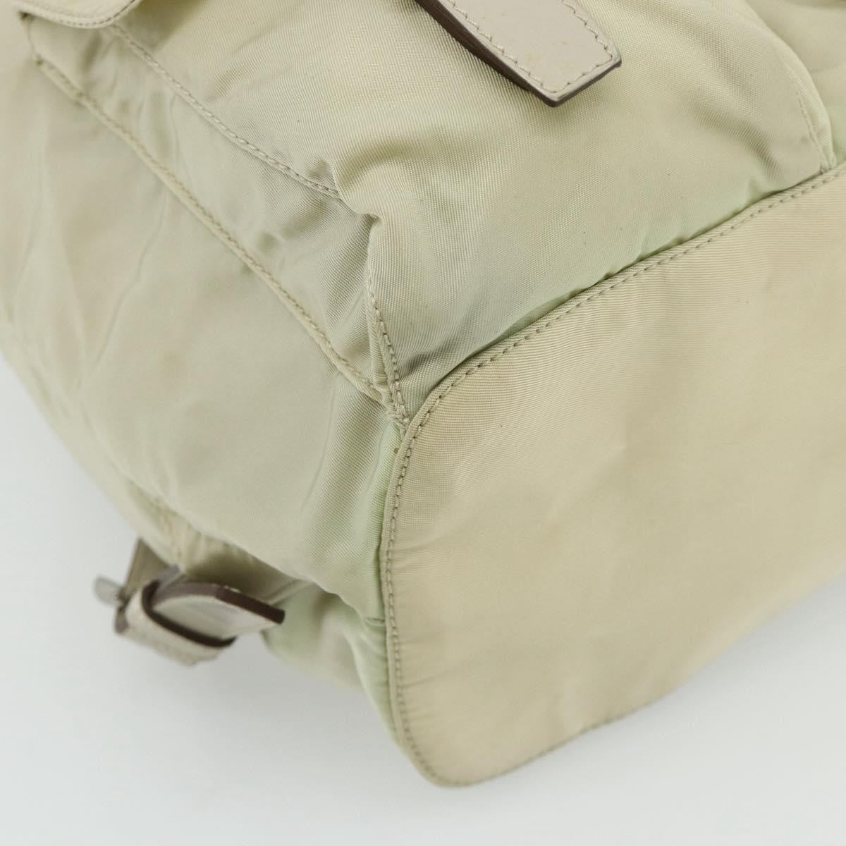 Prada Sac À Dos Re-Nylon Nylon Beige Nylon Backpack Bag (Pre-Owned)