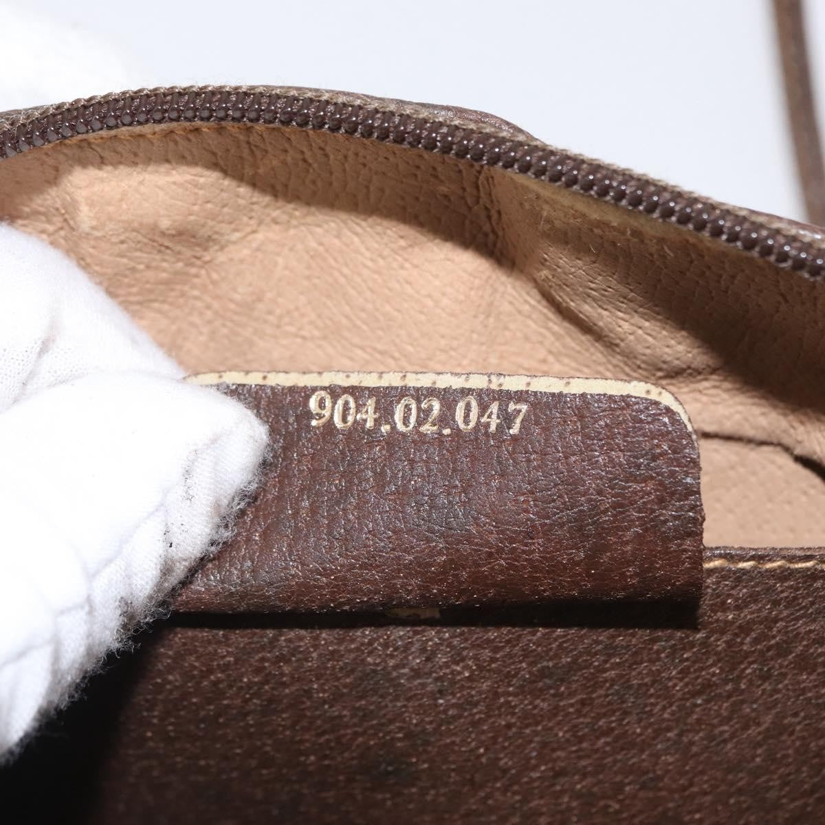 Gucci Vintage Web Crossbody Bag Gg Coated Canvas Beige Canvas Shoulder Bag Bag (Pre-Owned)