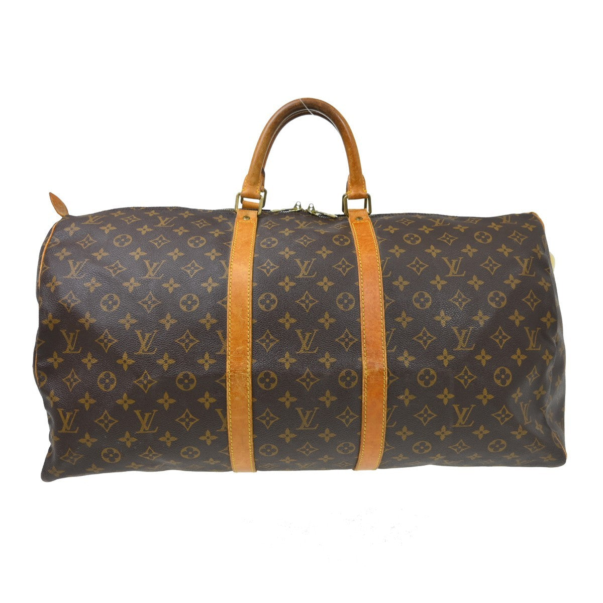 Louis Vuitton Keepall Bag Monogram Canvas Brown Canvas Travel Bag Bag (Pre-Owned)