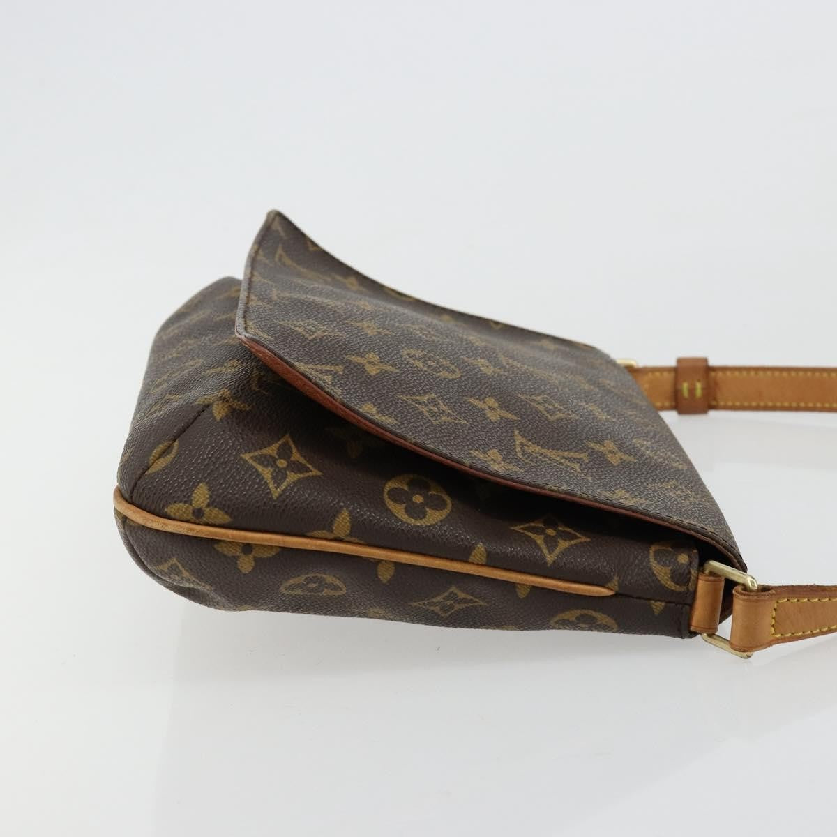 Louis Vuitton Musette Tango Handbag Monogram Canvas Brown Canvas Shoulder Bag Bag (Pre-Owned)