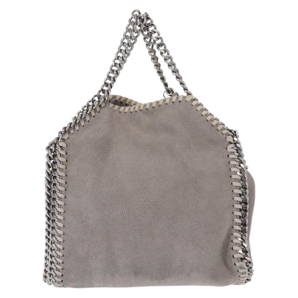 Stella Mccartney Falabella Fold Over Crossbody Bag Shaggy Deer Gray Polyester Shoulder Bag Bag (Pre-Owned)