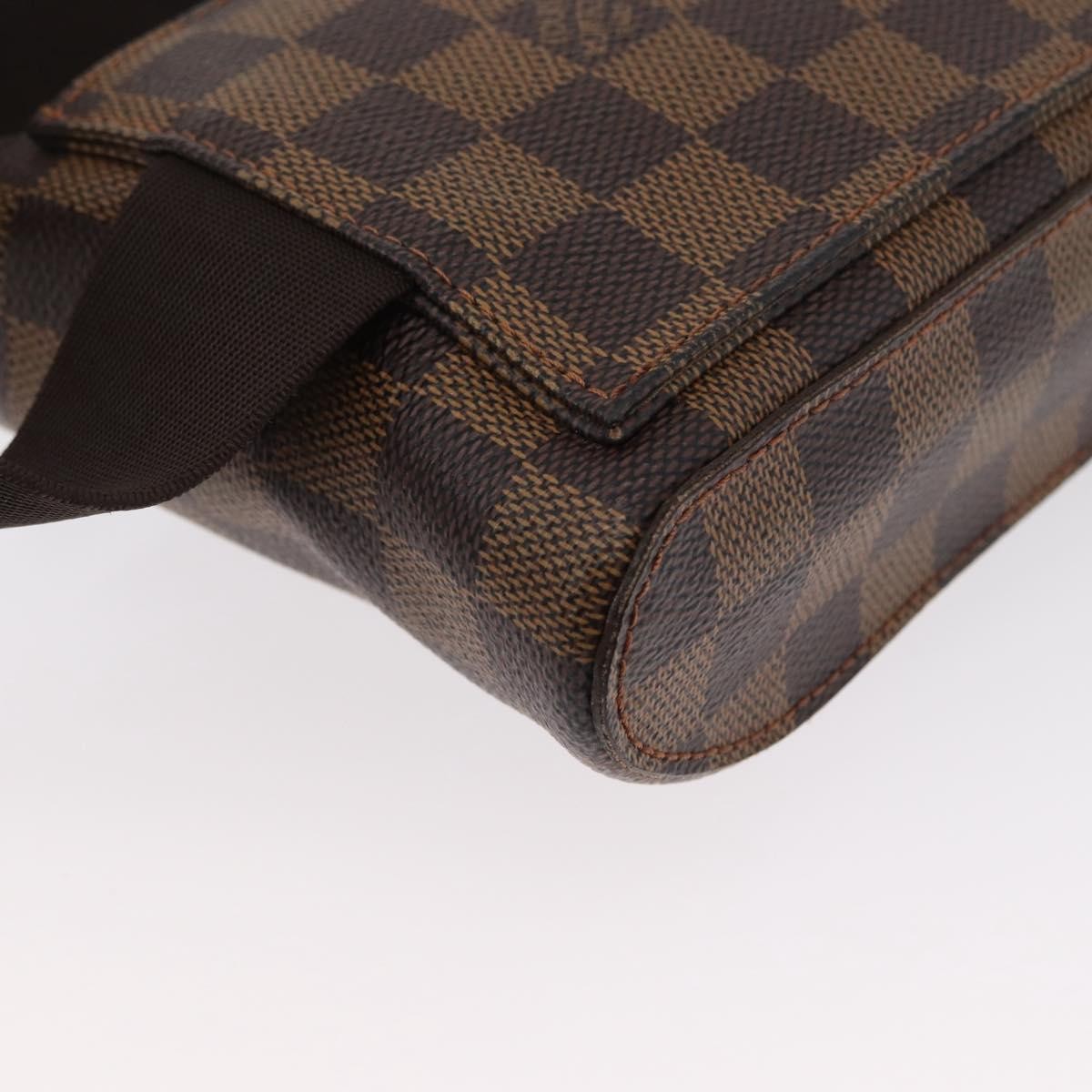 Louis Vuitton Geronimos Waist Bag Damier Brown Canvas Shoulder Bag Bag (Pre-Owned)