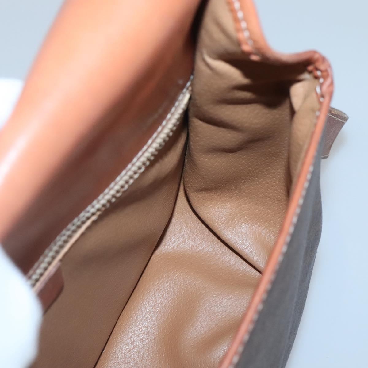 Celine Vintage Macadam Shoulder Bag Canvas And Leather Brown Canvas Shoulder Bag Bag (Pre-Owned)