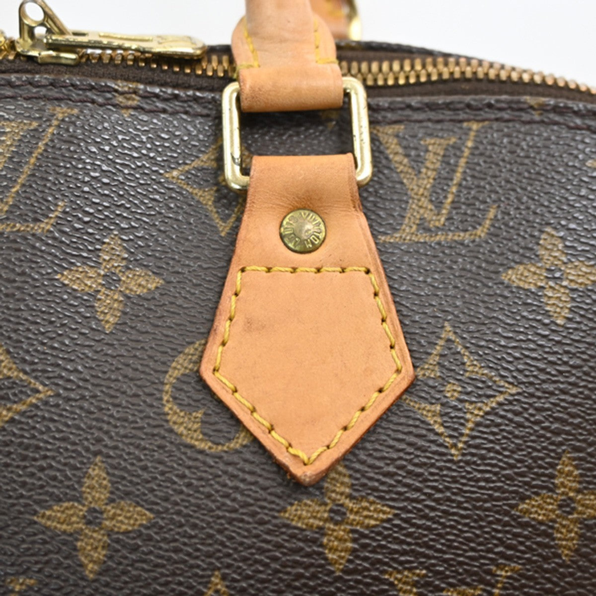 Louis Vuitton Alma Handbag Monogram Canvas Brown Canvas Handbag (Pre-Owned)
