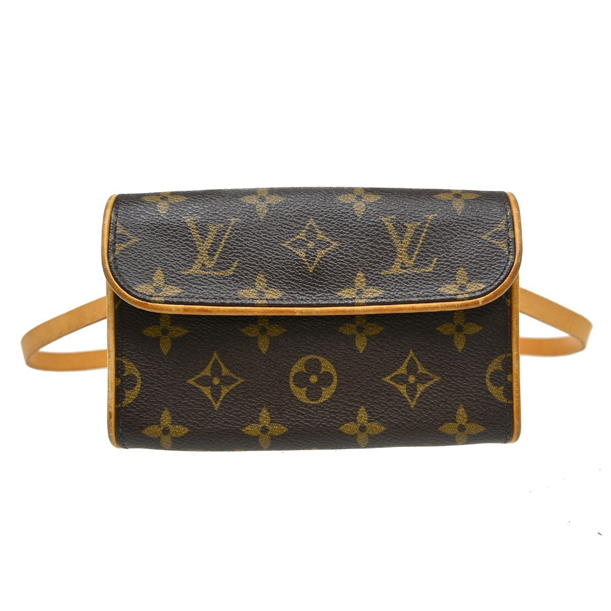 Louis Vuitton Florentine Waist Bag Monogram Canvas Brown Canvas Clutche & Pouche Bag (Pre-Owned)