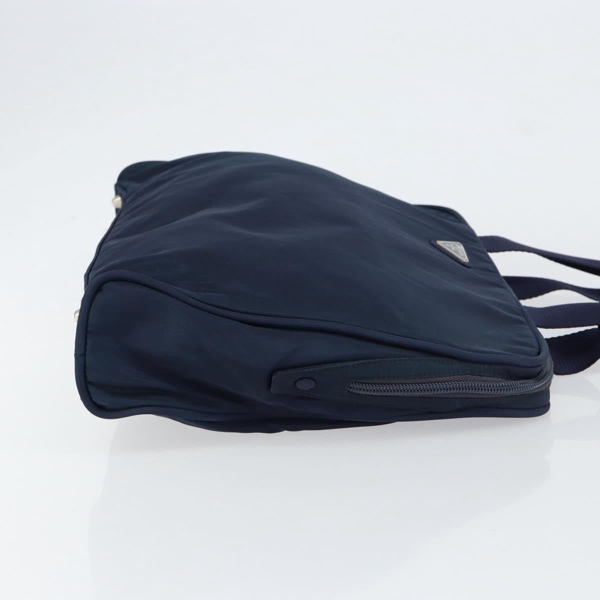 Prada Zip Around Tote Tessuto Navy Nylon Handbag (Pre-Owned)