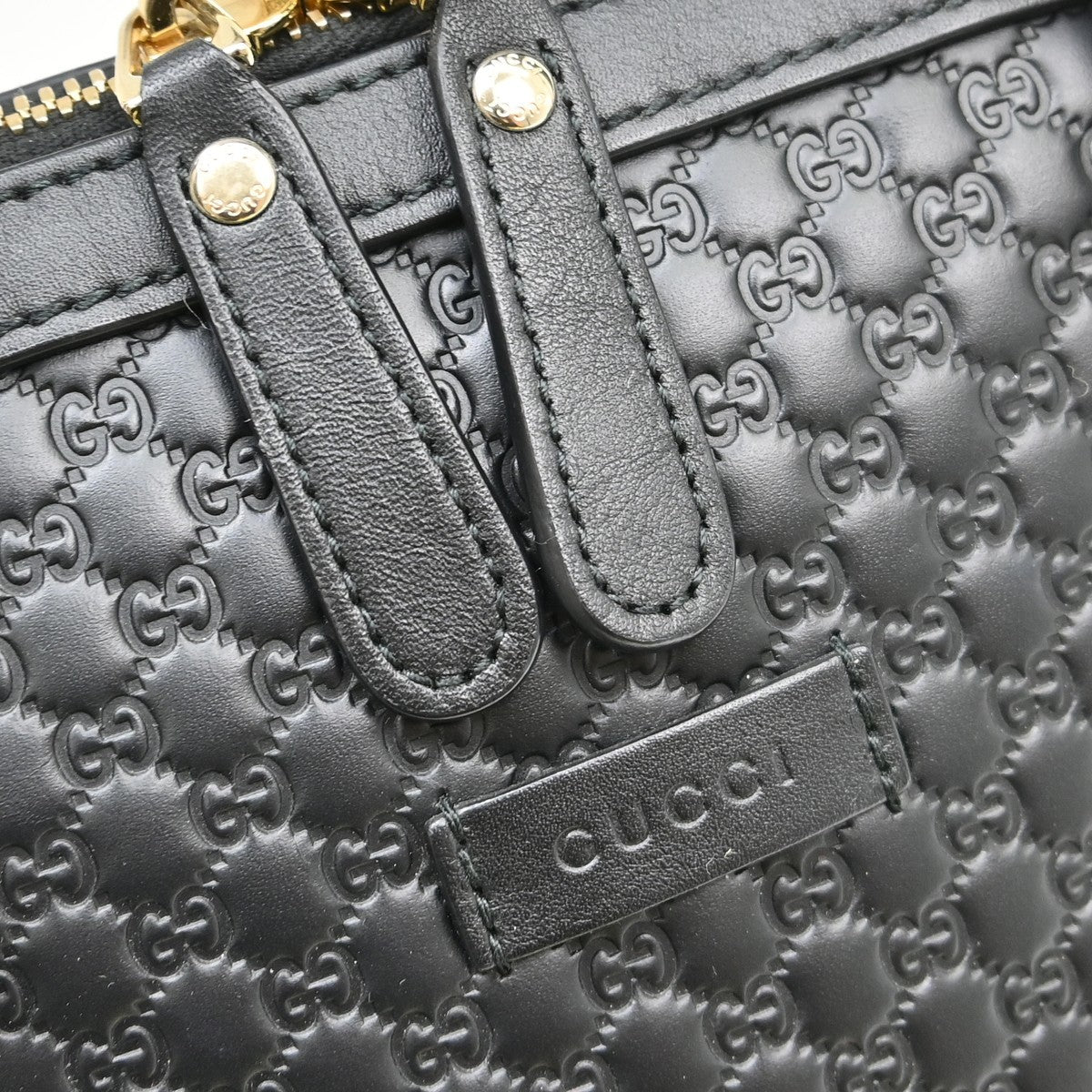 Gucci Convertible Dome Satchel Microguccissima Leather Black Leather Handbag (Pre-Owned)