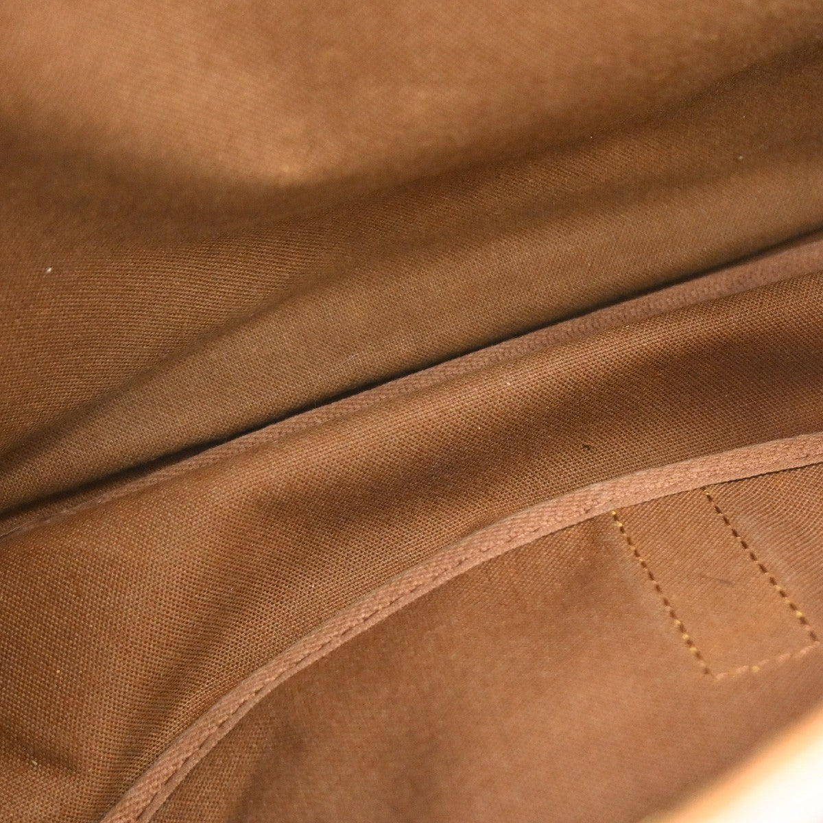 Louis Vuitton Saumur Handbag Monogram Canvas Brown Canvas Shoulder Bag Bag (Pre-Owned)