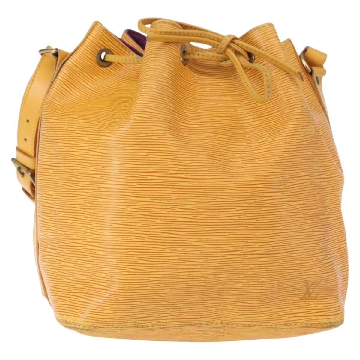 Louis Vuitton Petit Noe Handbag Epi Leather Yellow Leather Shoulder Bag Bag (Pre-Owned)