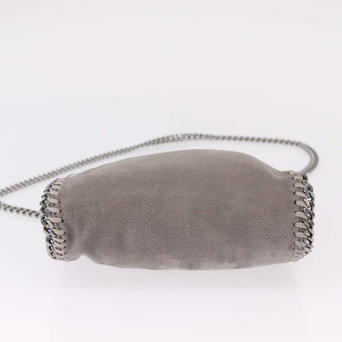 Stella Mccartney Falabella Fold Over Crossbody Bag Shaggy Deer Gray Polyester Shoulder Bag Bag (Pre-Owned)