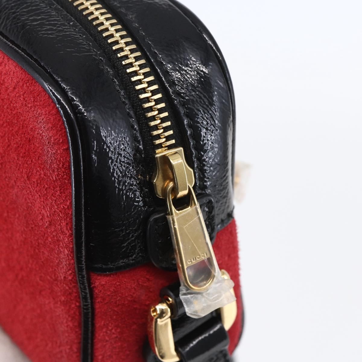 Gucci Ophidia Shoulder Bag Suede Red Suede Shoulder Bag Bag (Pre-Owned)