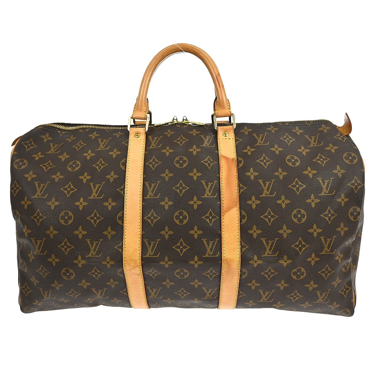Louis Vuitton Keepall Bag Monogram Canvas Brown Canvas Travel Bag Bag (Pre-Owned)
