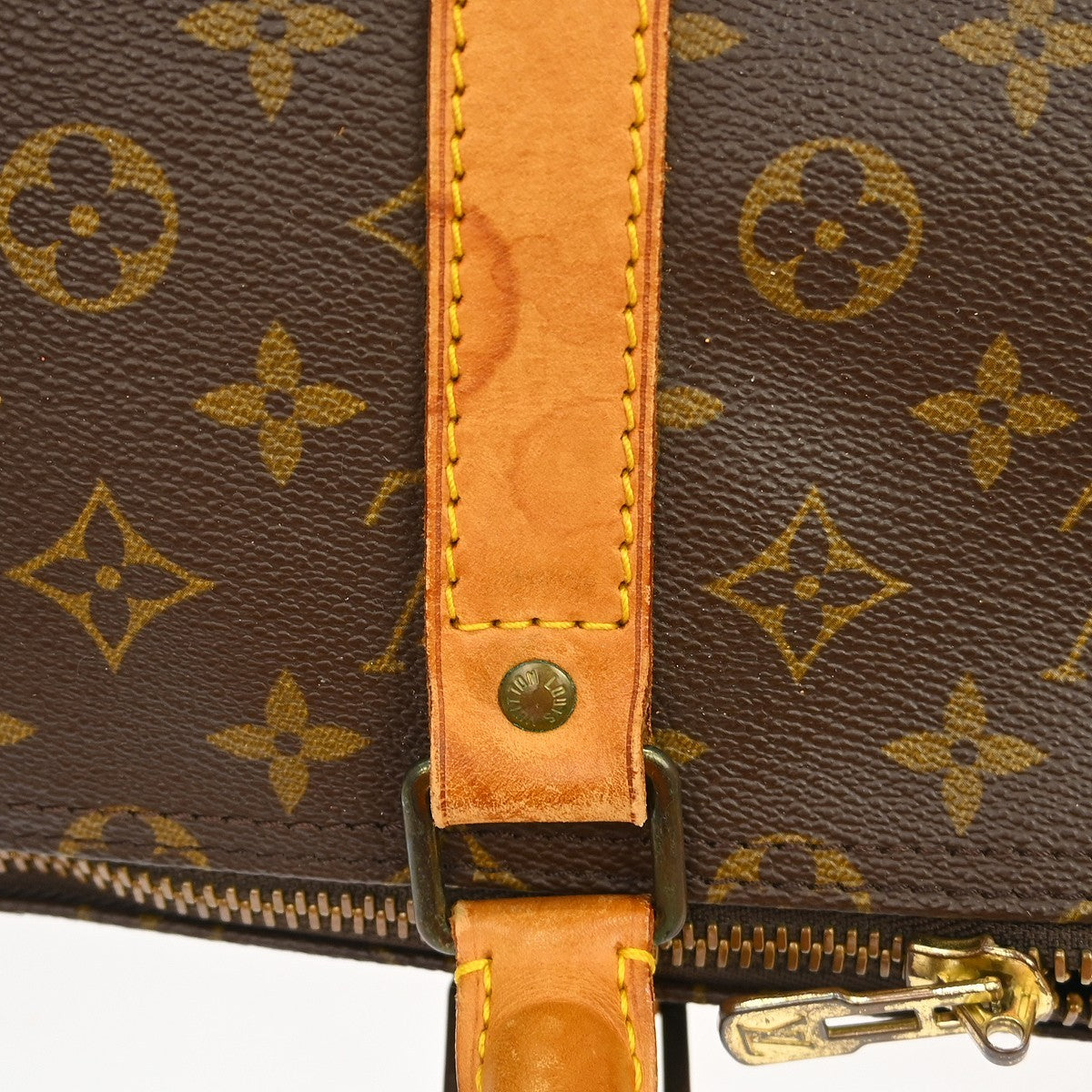 Louis Vuitton Keepall Bag Monogram Canvas Brown Canvas Handbag (Pre-Owned)