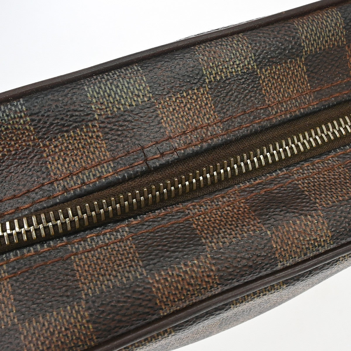 Louis Vuitton Olav Handbag Damier Brown Canvas Shoulder Bag Bag (Pre-Owned)