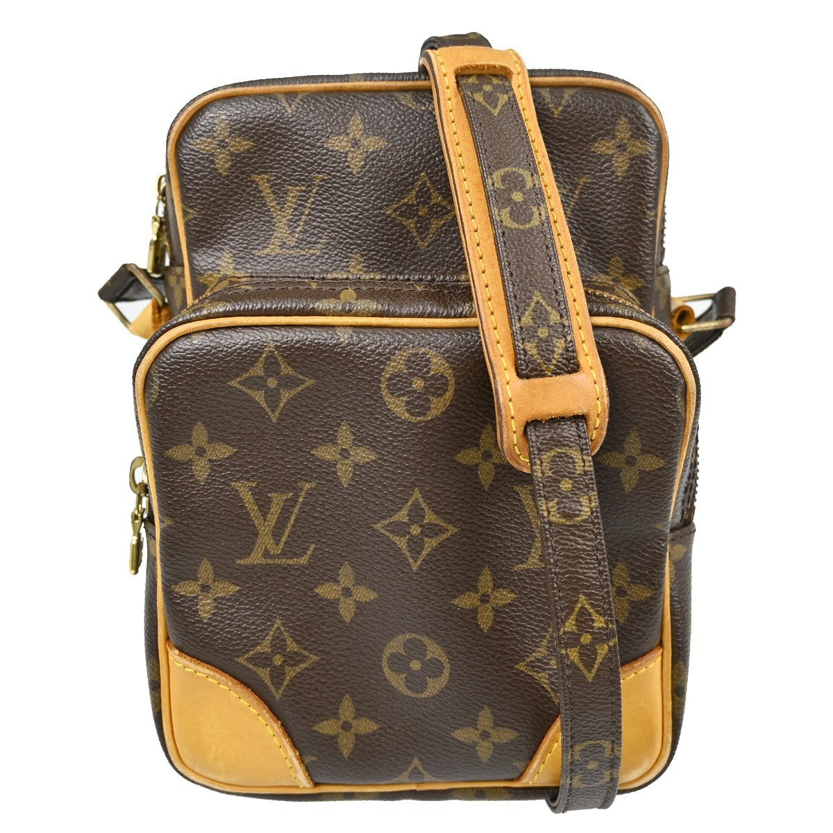 Louis Vuitton Amazone Bag Monogram Canvas Brown Canvas Shoulder Bag Bag (Pre-Owned)
