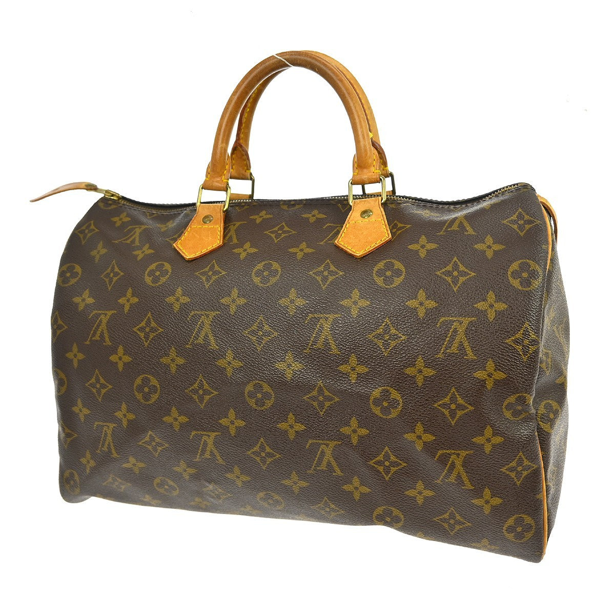 Louis Vuitton Speedy Handbag Monogram Canvas Brown Canvas Handbag (Pre-Owned)