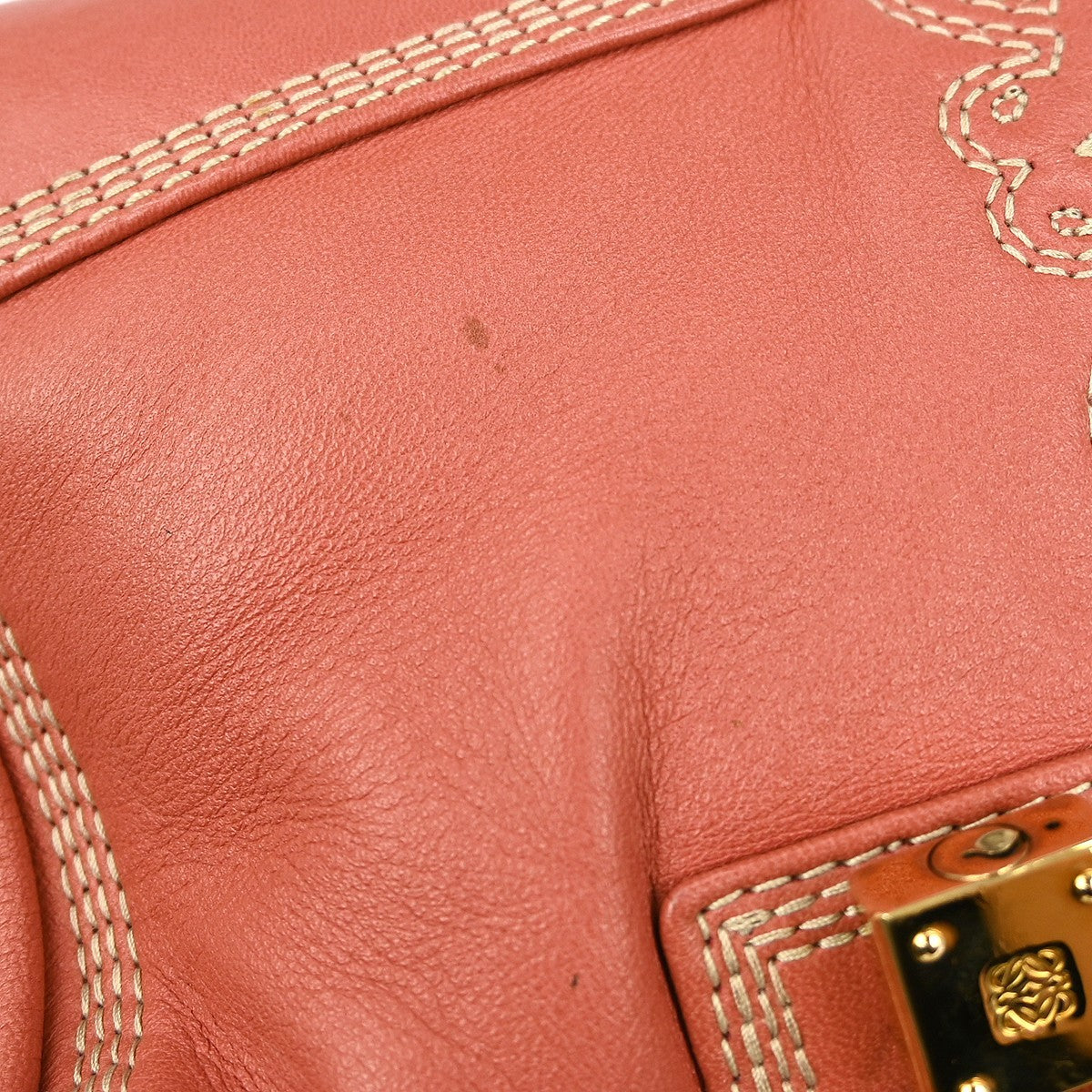 Loewe Amazona Bag Leather Pink Leather Handbag (Pre-Owned)
