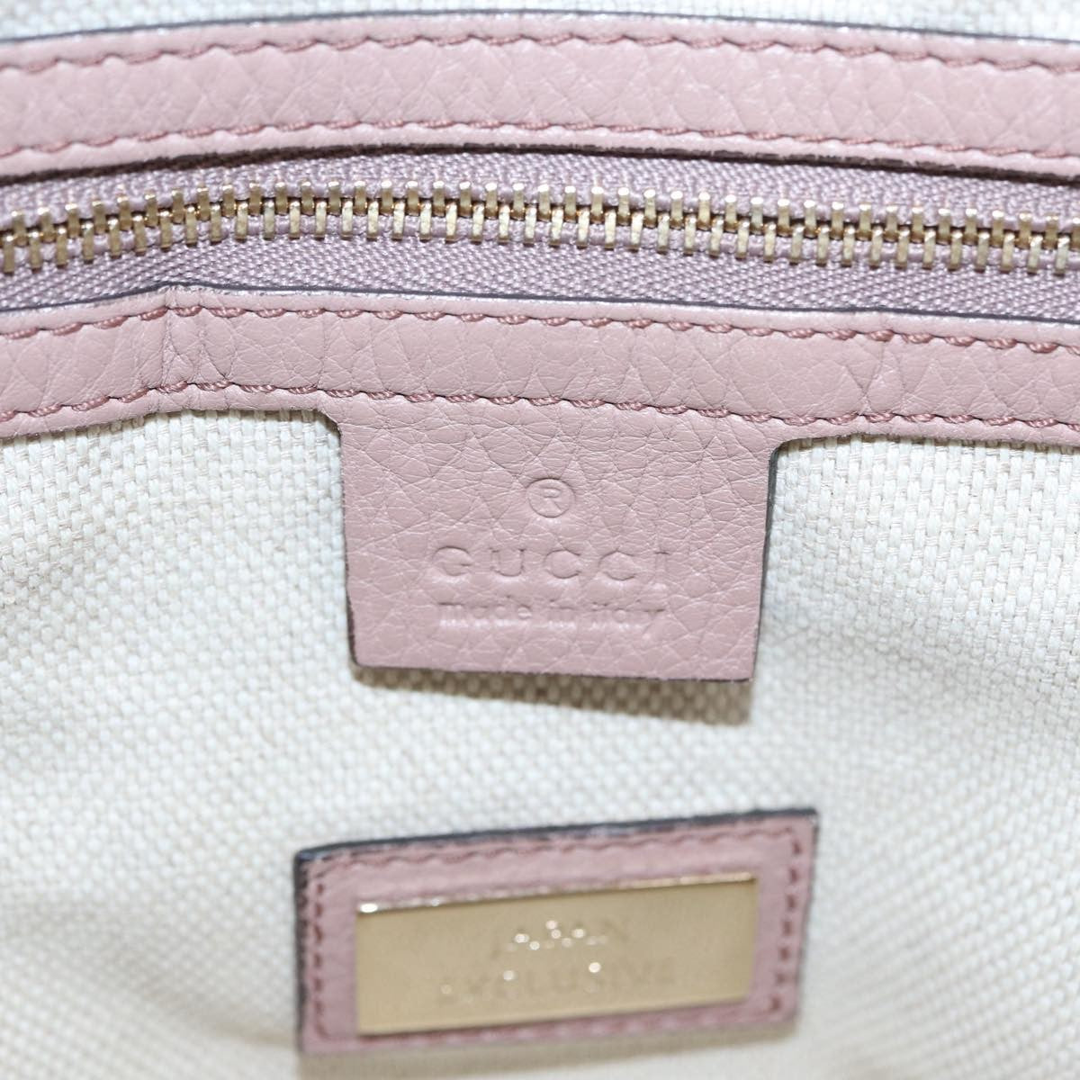 Gucci Soho Convertible Shoulder Bag Leather Pink Leather Tote Bag Bag (Pre-Owned)