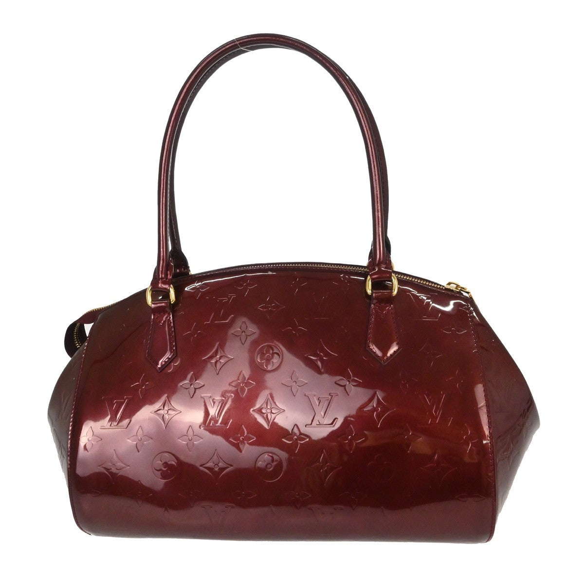 Louis Vuitton Sherwood Handbag Monogram Vernis Red Patent_Leather Handbag (Pre-Owned)