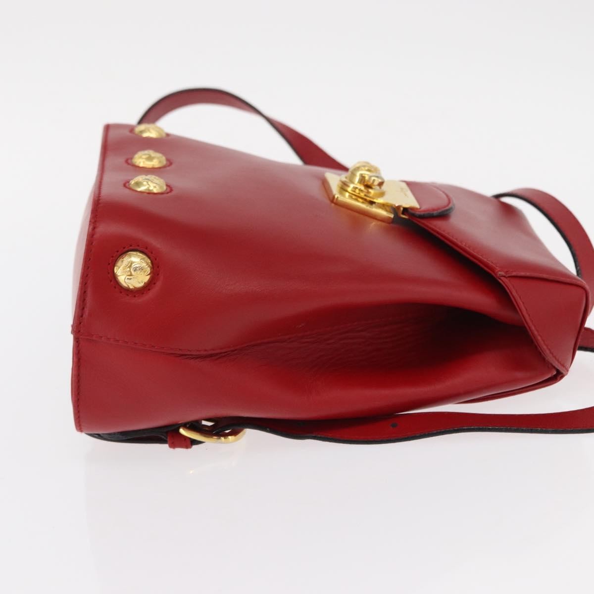 Salvatore Ferragamo Vintage Backpack Leather Red Leather Backpack Bag (Pre-Owned)