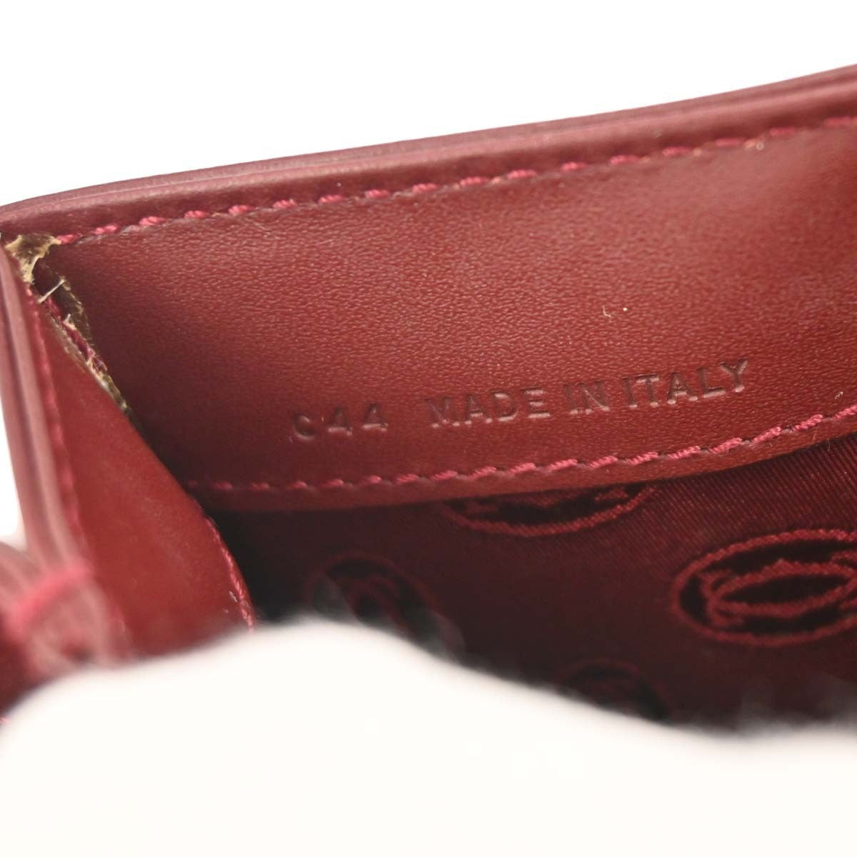 Cartier Must De Cartier Shoulder Bag Leather Burgundy Leather Shoulder Bag Bag (Pre-Owned)