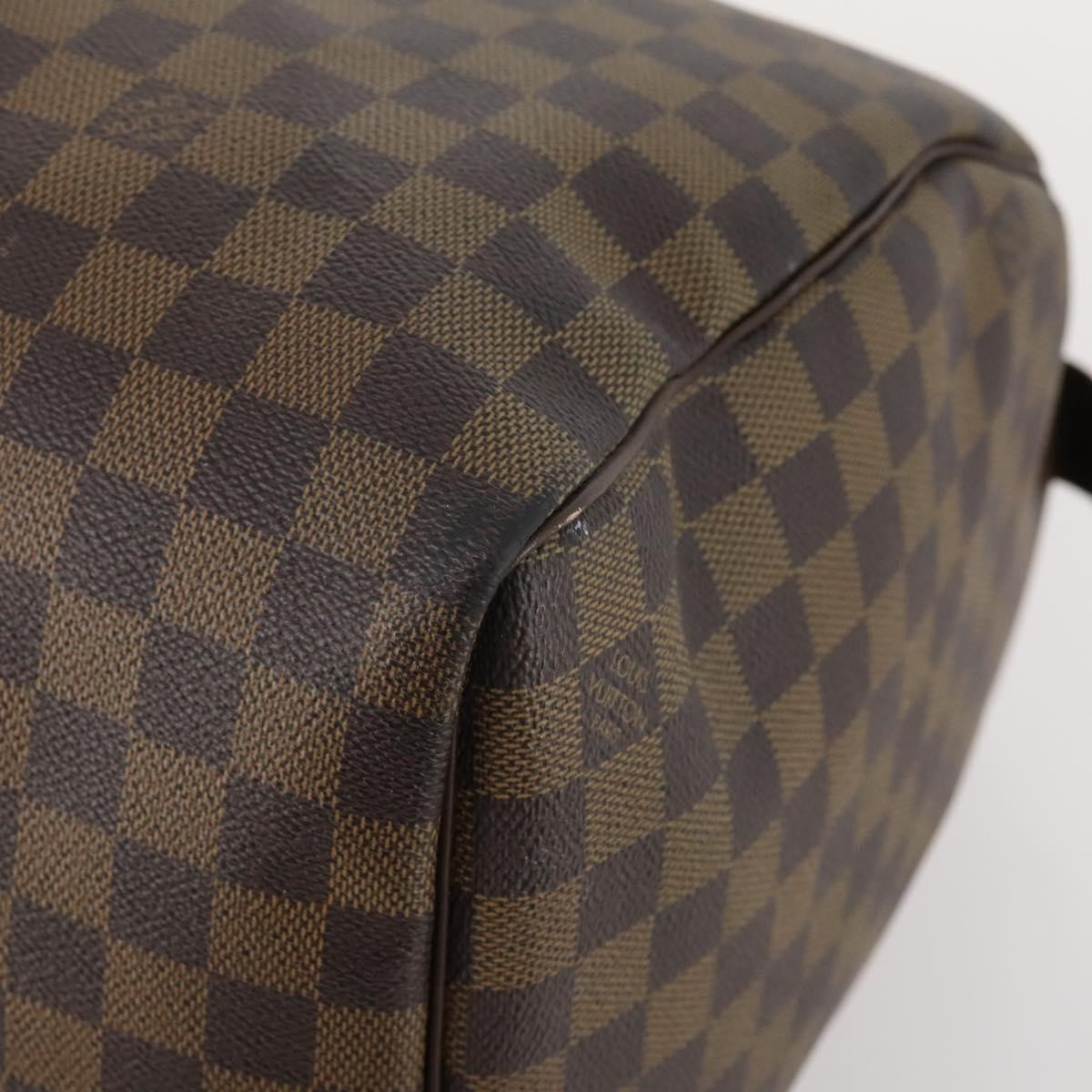 Louis Vuitton Keepall Bag Damier Brown Canvas Travel Bag Bag (Pre-Owned)