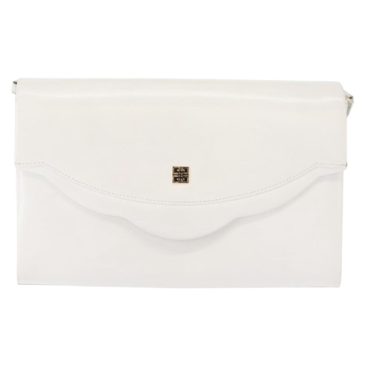 Givenchy Shoulder Bag Leather White Leather Shoulder Bag Bag (Pre-Owned)