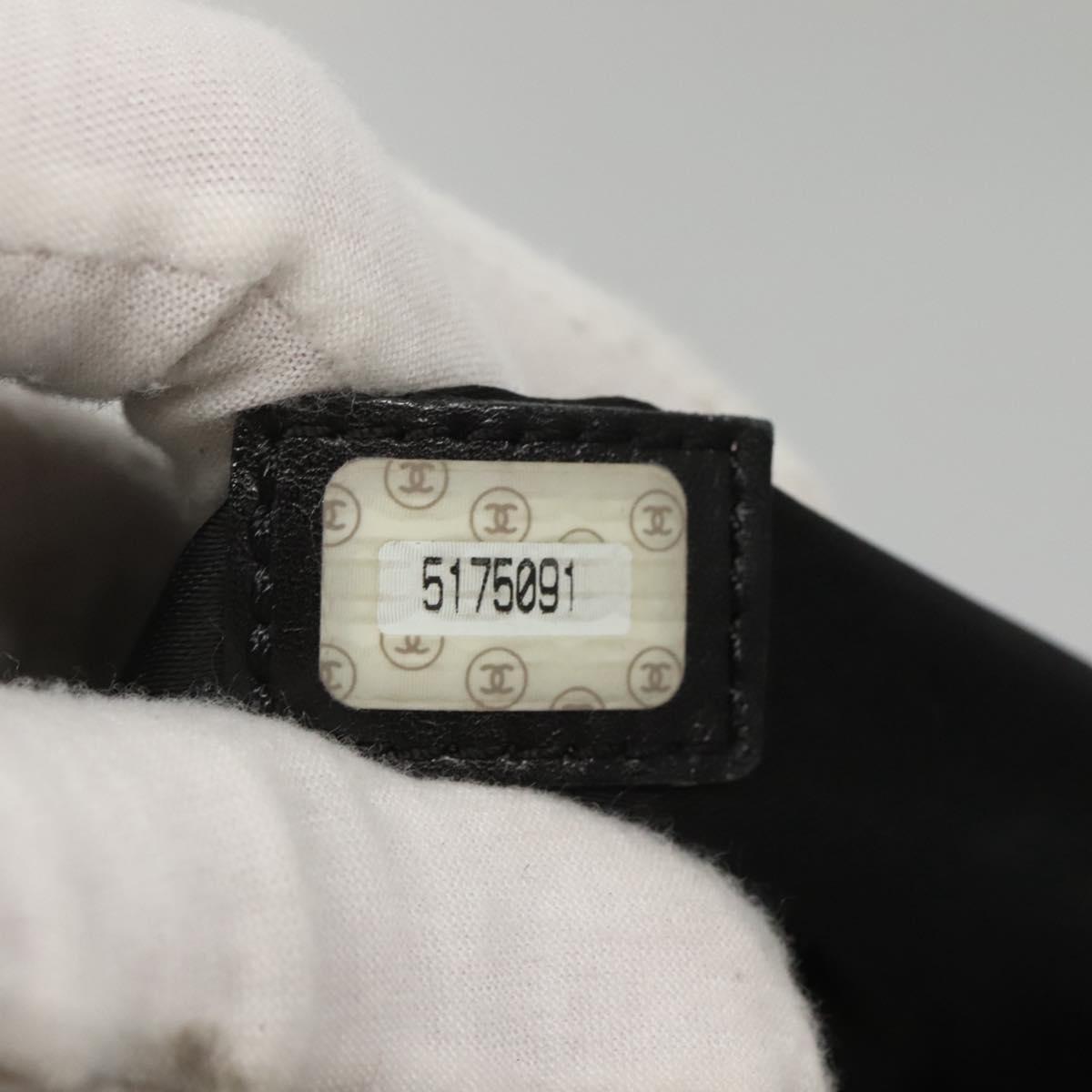 Chanel Vintage Cc Front Pocket Tote Quilted Leather Black Leather Bag (Pre-Owned)