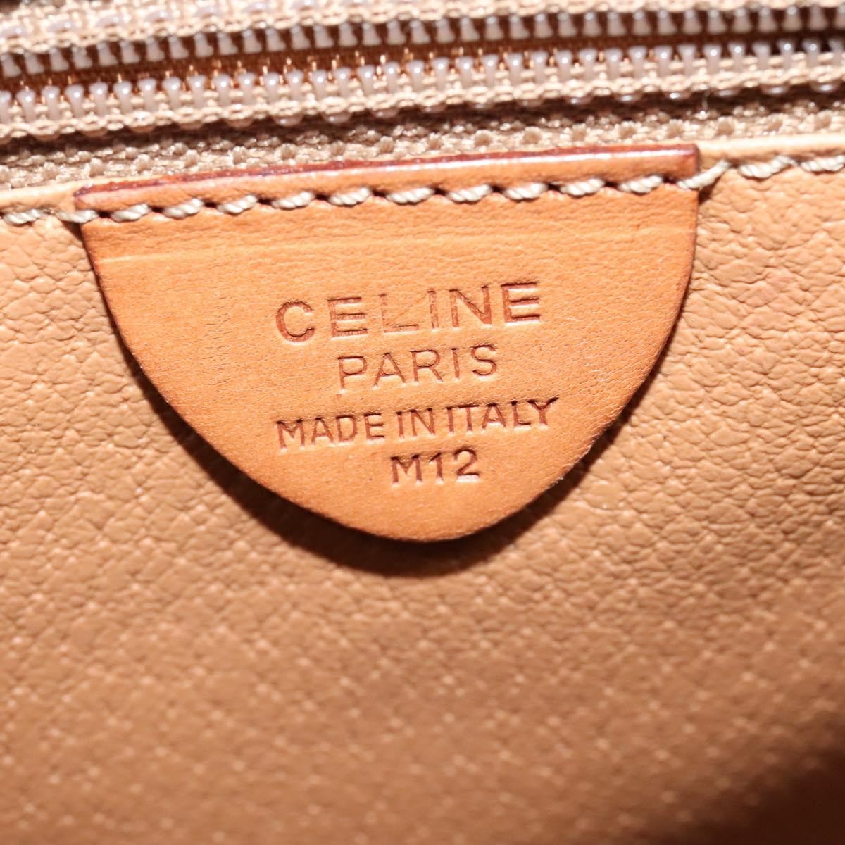 Celine Macadam Shoulder Bag Pvc Leather Brown Canvas Bag (Pre-Owned)