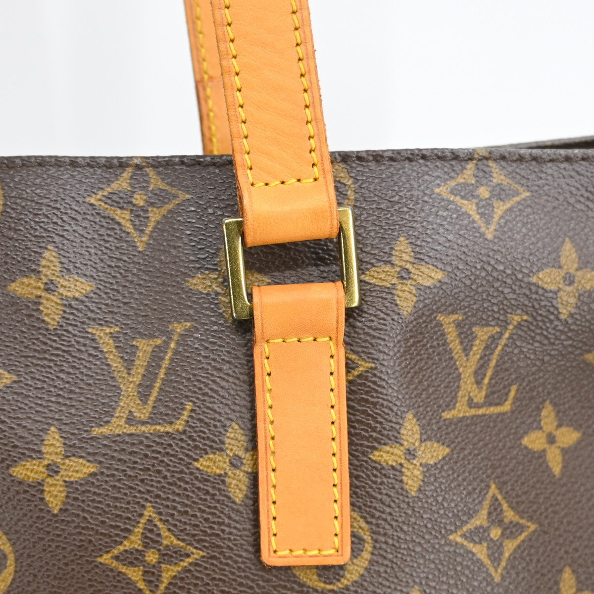 Louis Vuitton Cabas Mezzo Monogram Canvas Brown Canvas Tote Bag Bag (Pre-Owned)