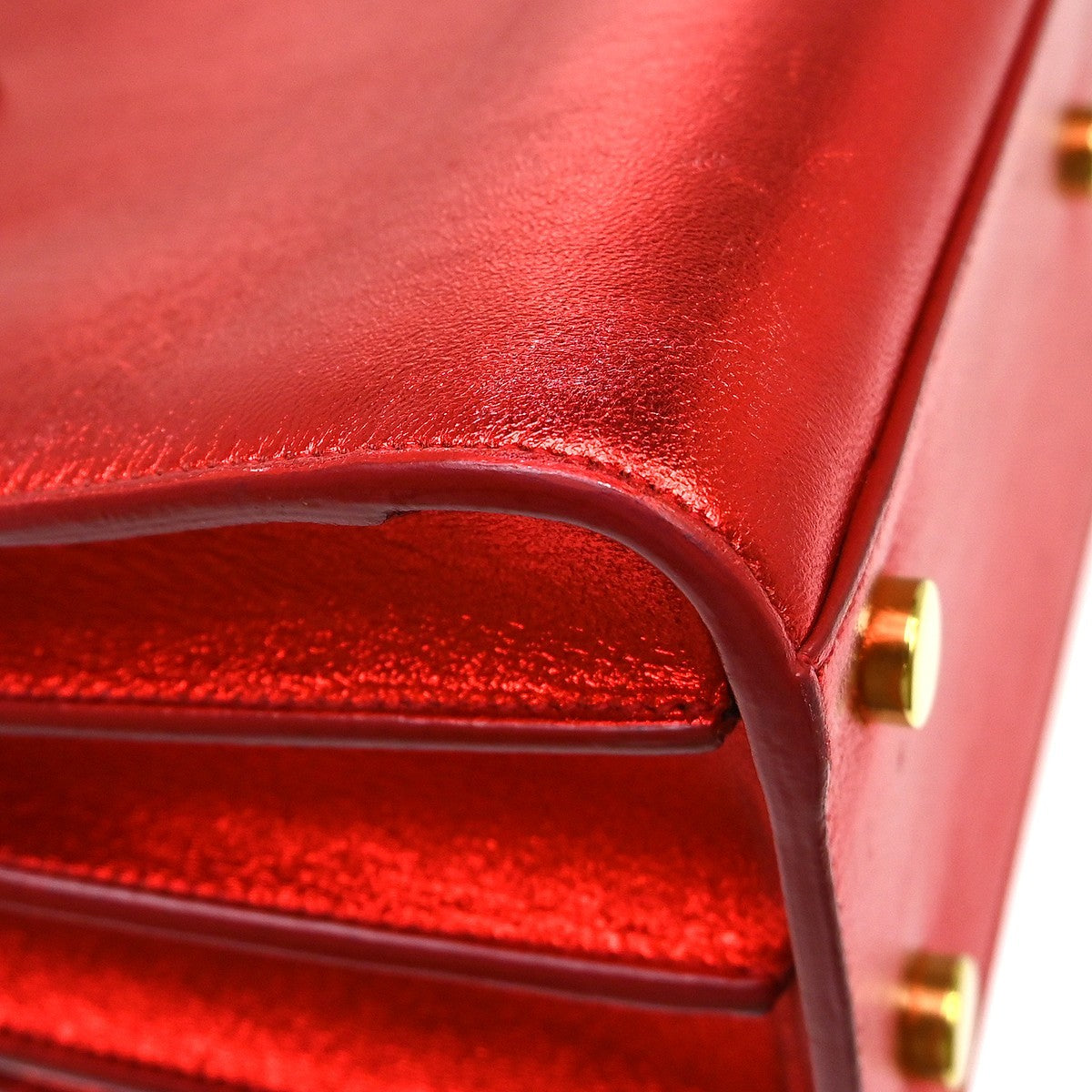 Saint Laurent Sac De Jour Bag Leather Red Leather Handbag (Pre-Owned)