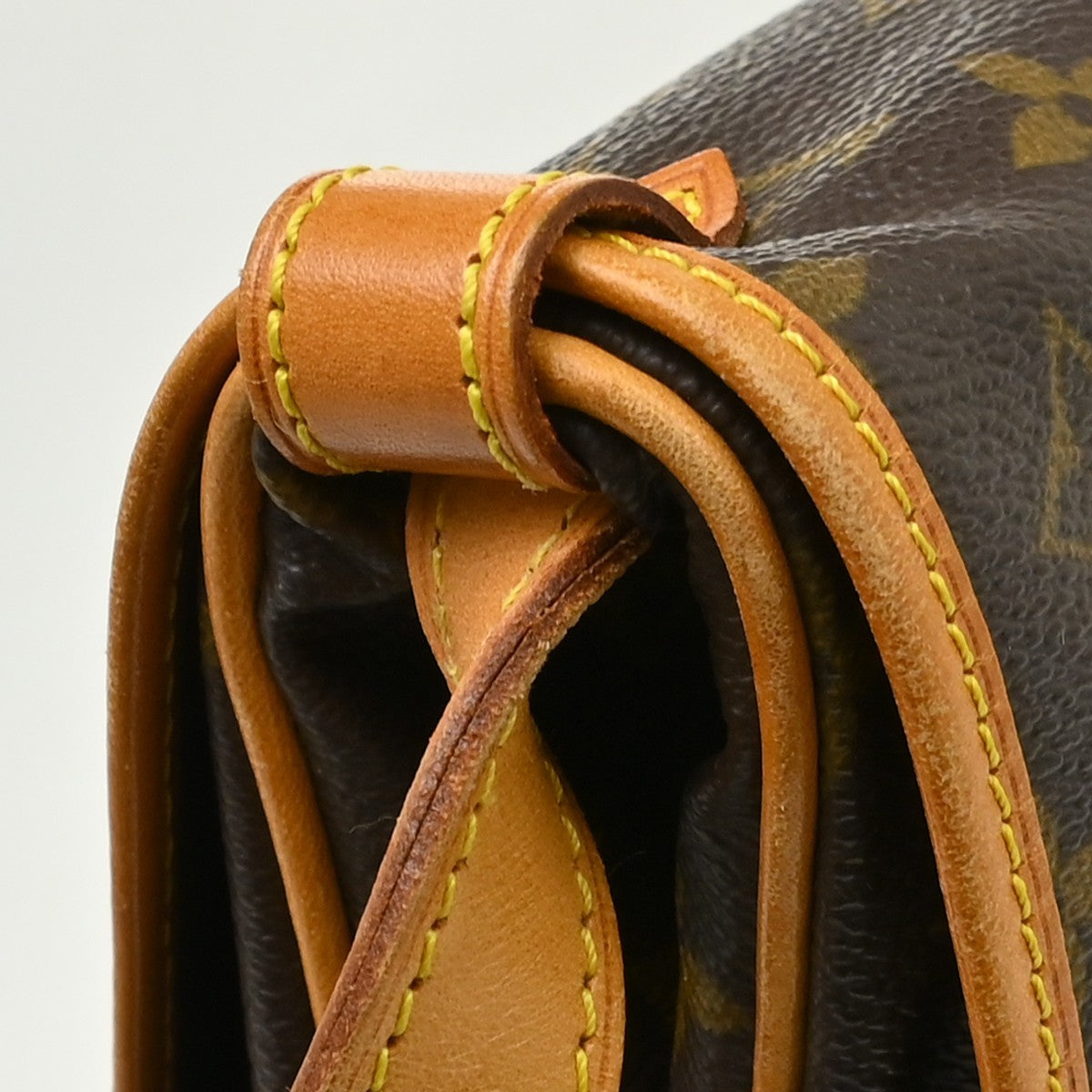 Louis Vuitton Saumur Handbag Monogram Canvas Brown Canvas Shoulder Bag Bag (Pre-Owned)