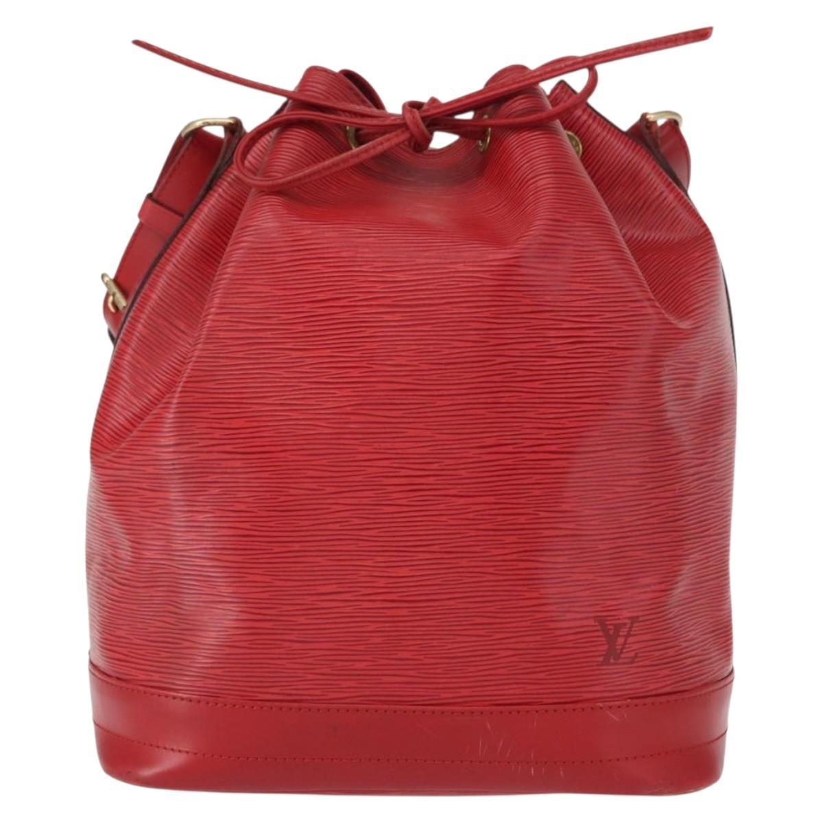 Louis Vuitton Petit Noe Nm Handbag Epi Leather Red Leather Shoulder Bag Bag (Pre-Owned)