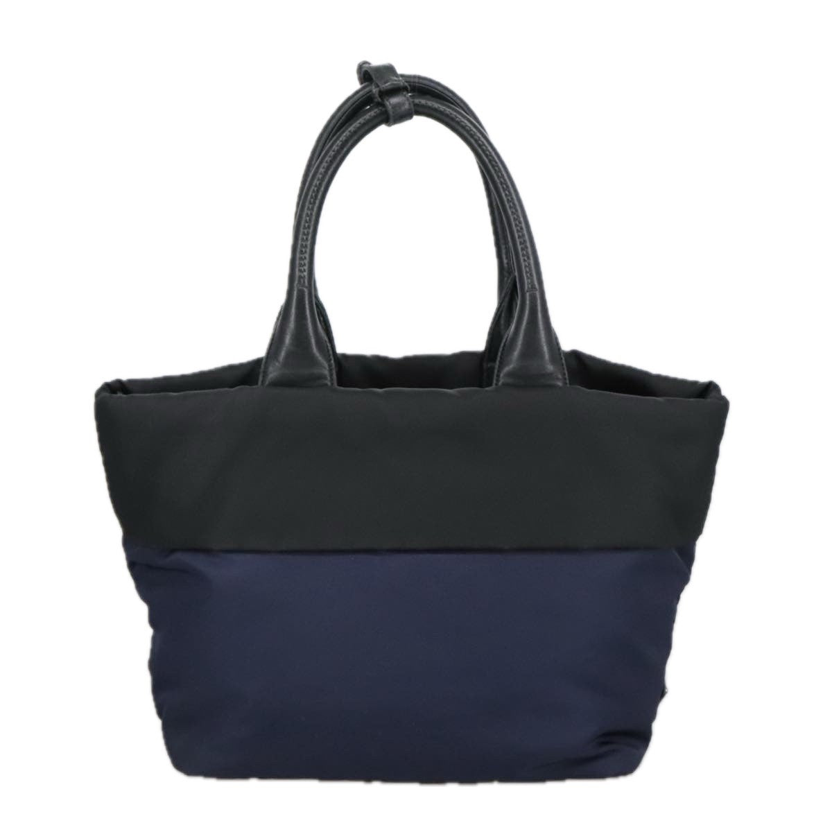 Prada Convertible Double Tote Tessuto Navy Nylon Bag (Pre-Owned)