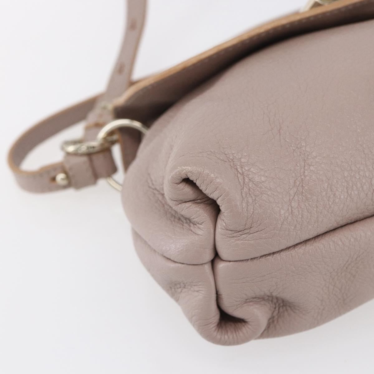 Chloe Lily Shoulder Bag Leather Pink Leather Shoulder Bag Bag (Pre-Owned)