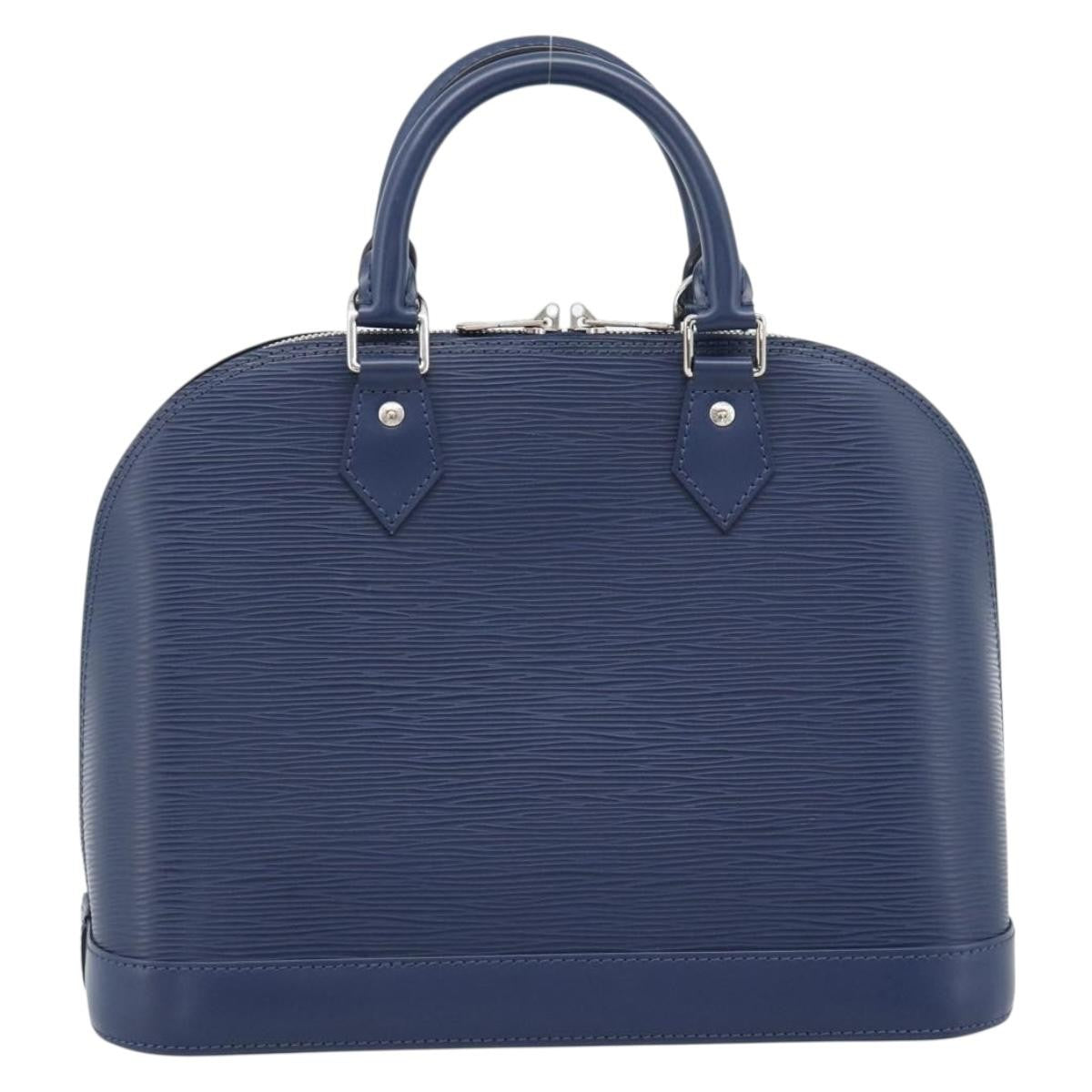 Louis Vuitton Alma Handbag Epi Leather Blue Leather Handbag (Pre-Owned)