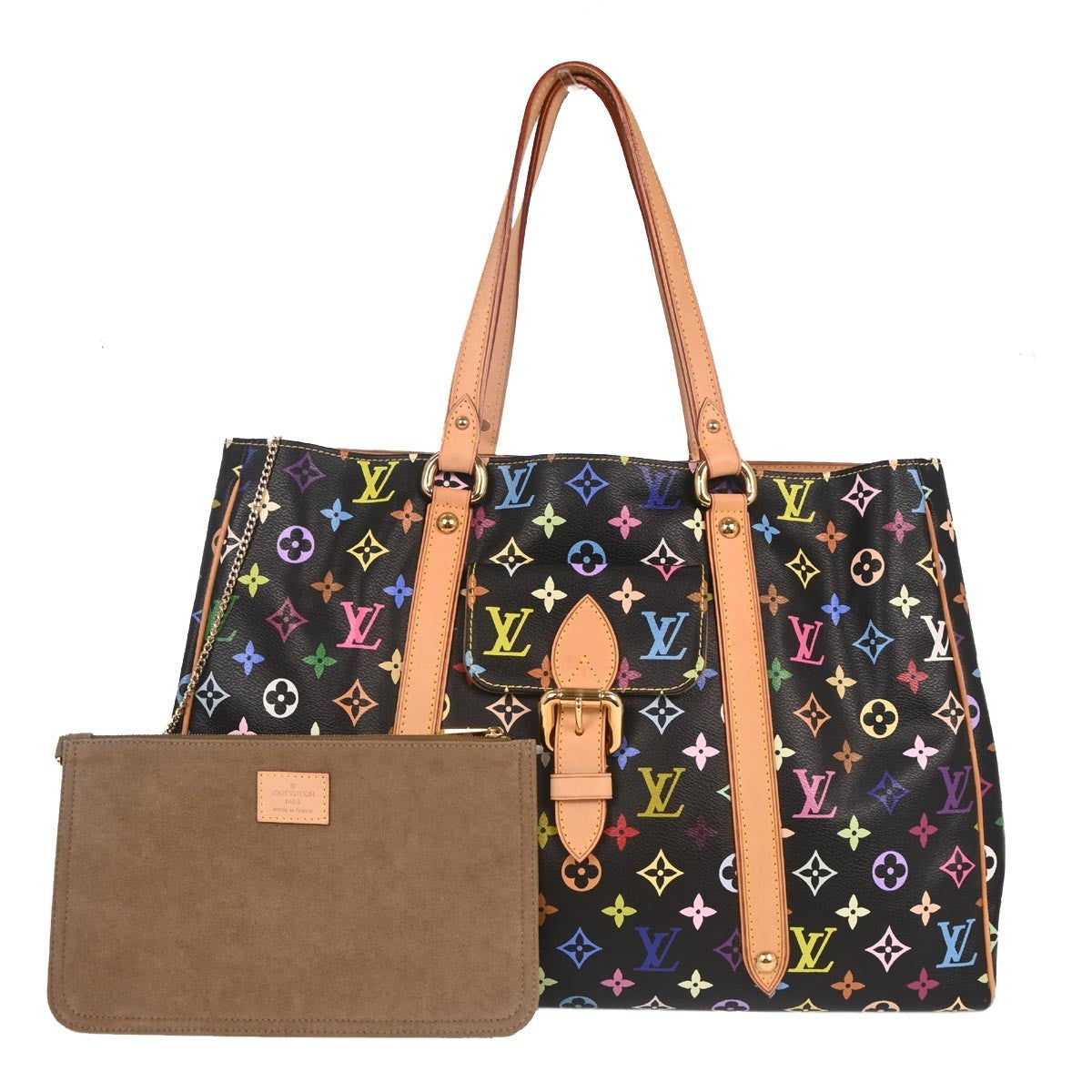 Louis Vuitton Aurelia Handbag Monogram Multicolor Black Canvas Tote Bag Bag (Pre-Owned)