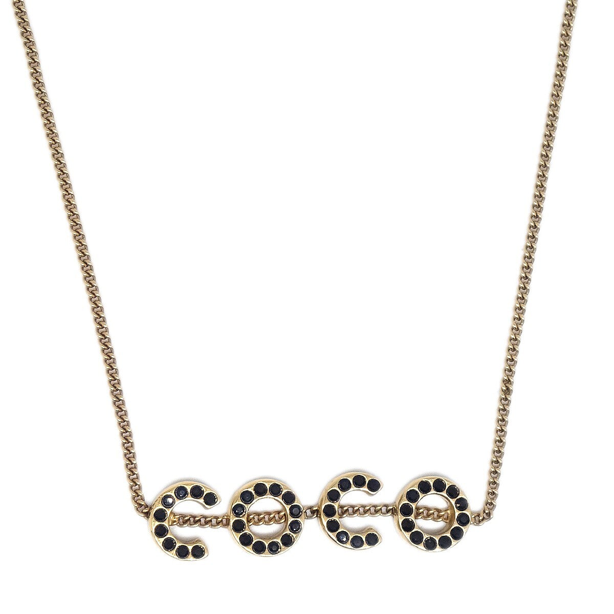 Chanel Coco Long Necklace Gold-Plated Gold Gold_Plated Necklace Jewelry (Pre-Owned)