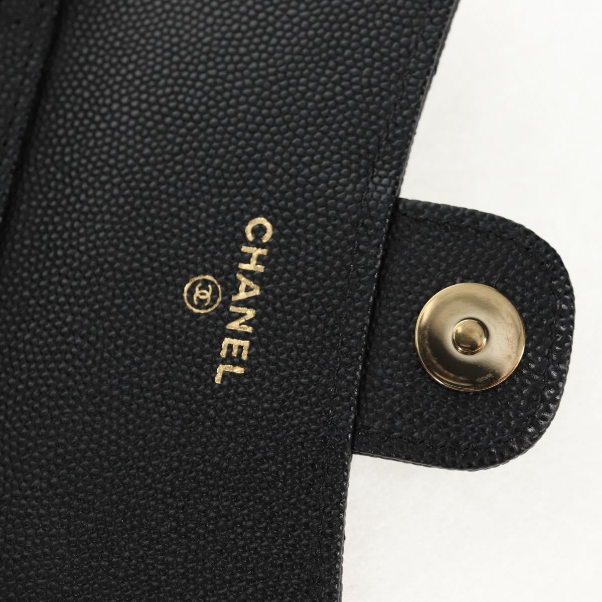 Chanel Classic Flap Clutch With Chain Quilted Caviar Black Leather Clutche & Pouche Bag (Pre-Owned)