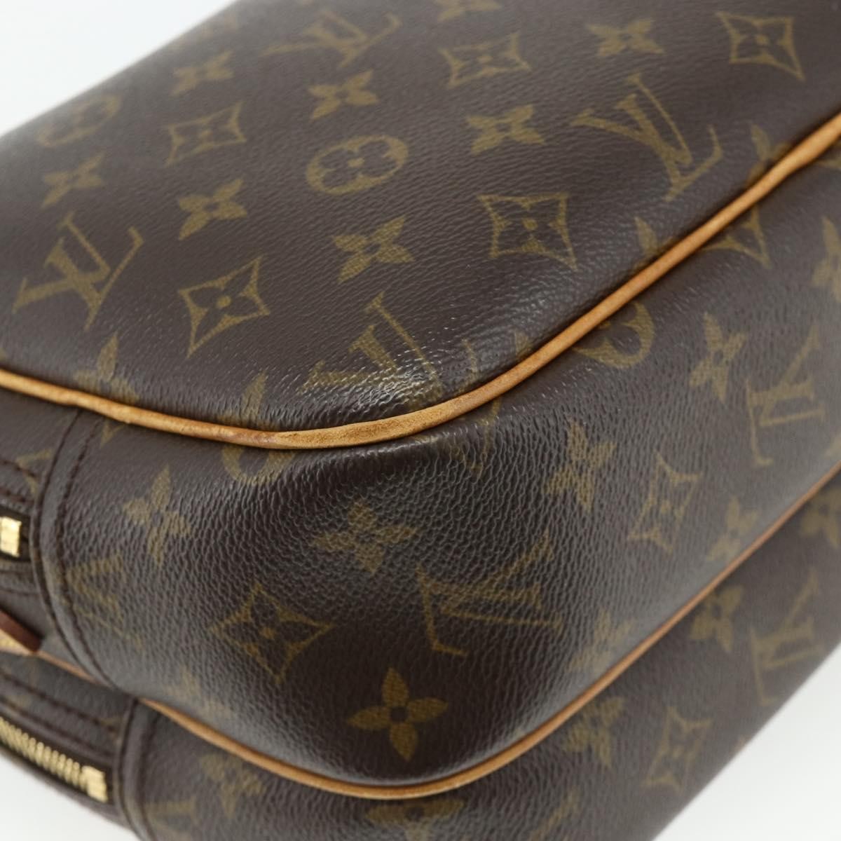 Louis Vuitton Reporter Bag Monogram Canvas Brown Canvas Shoulder Bag Bag (Pre-Owned)