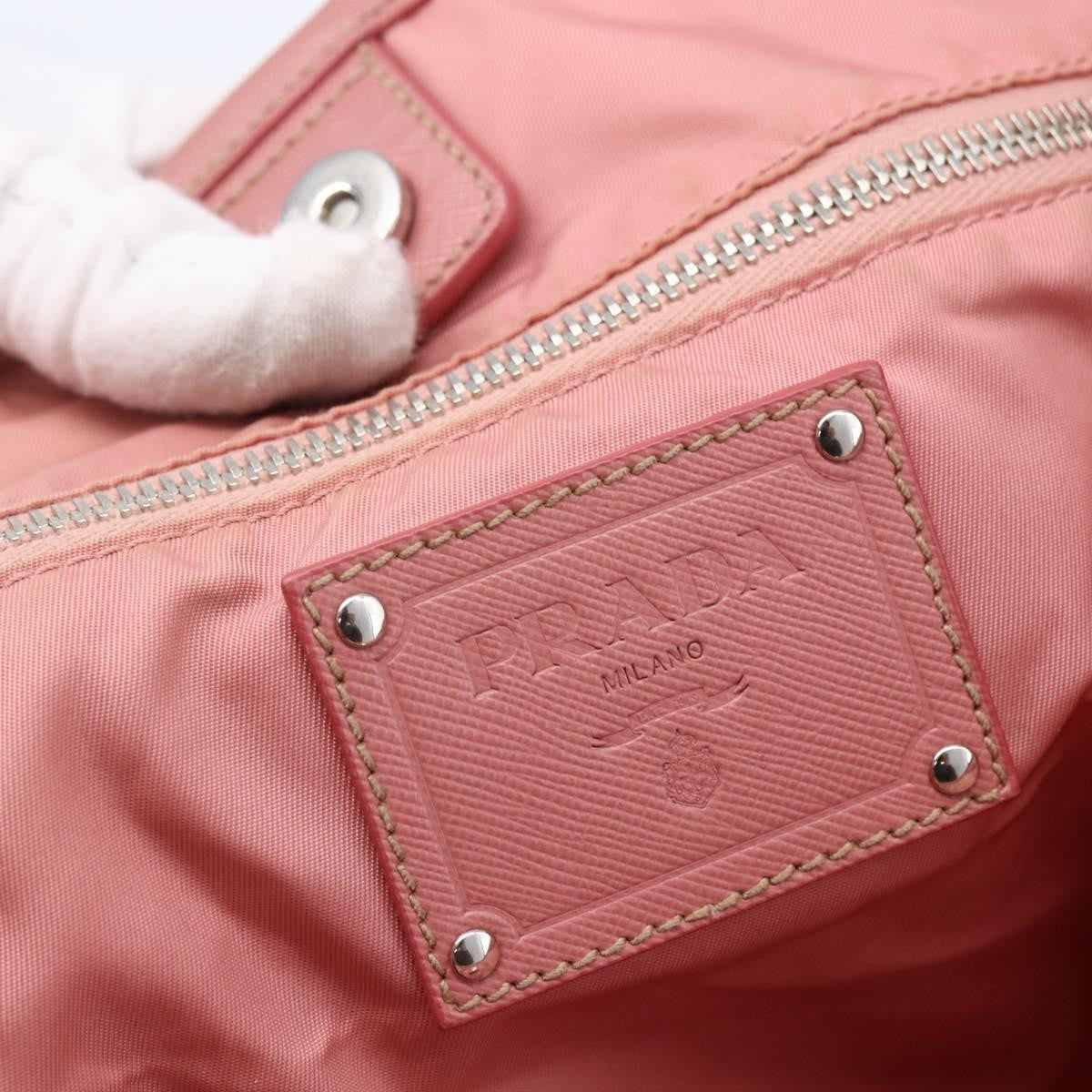 Prada Vintage Tote Tessuto Pink Nylon Tote Bag Bag (Pre-Owned)