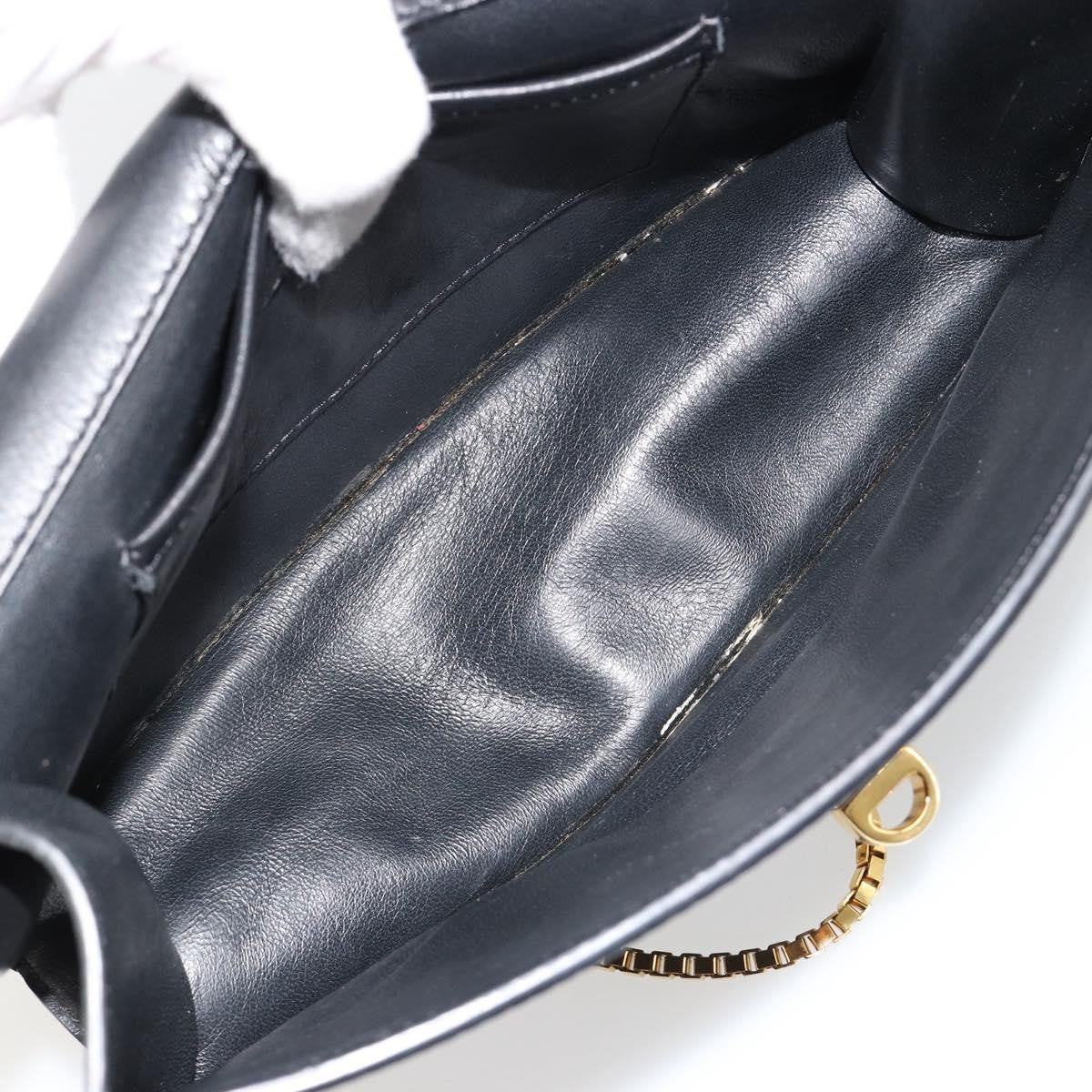 Versace Medusa Flap Chain Bag Leather Black Leather Shoulder Bag Bag (Pre-Owned)