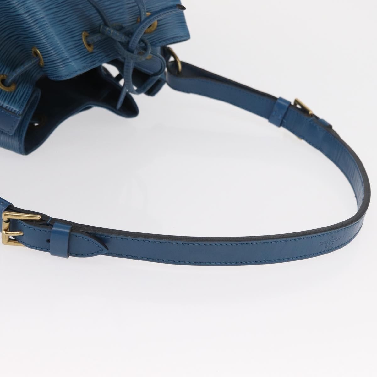 Louis Vuitton Petit Noe Handbag Epi Leather Blue Leather Shoulder Bag Bag (Pre-Owned)