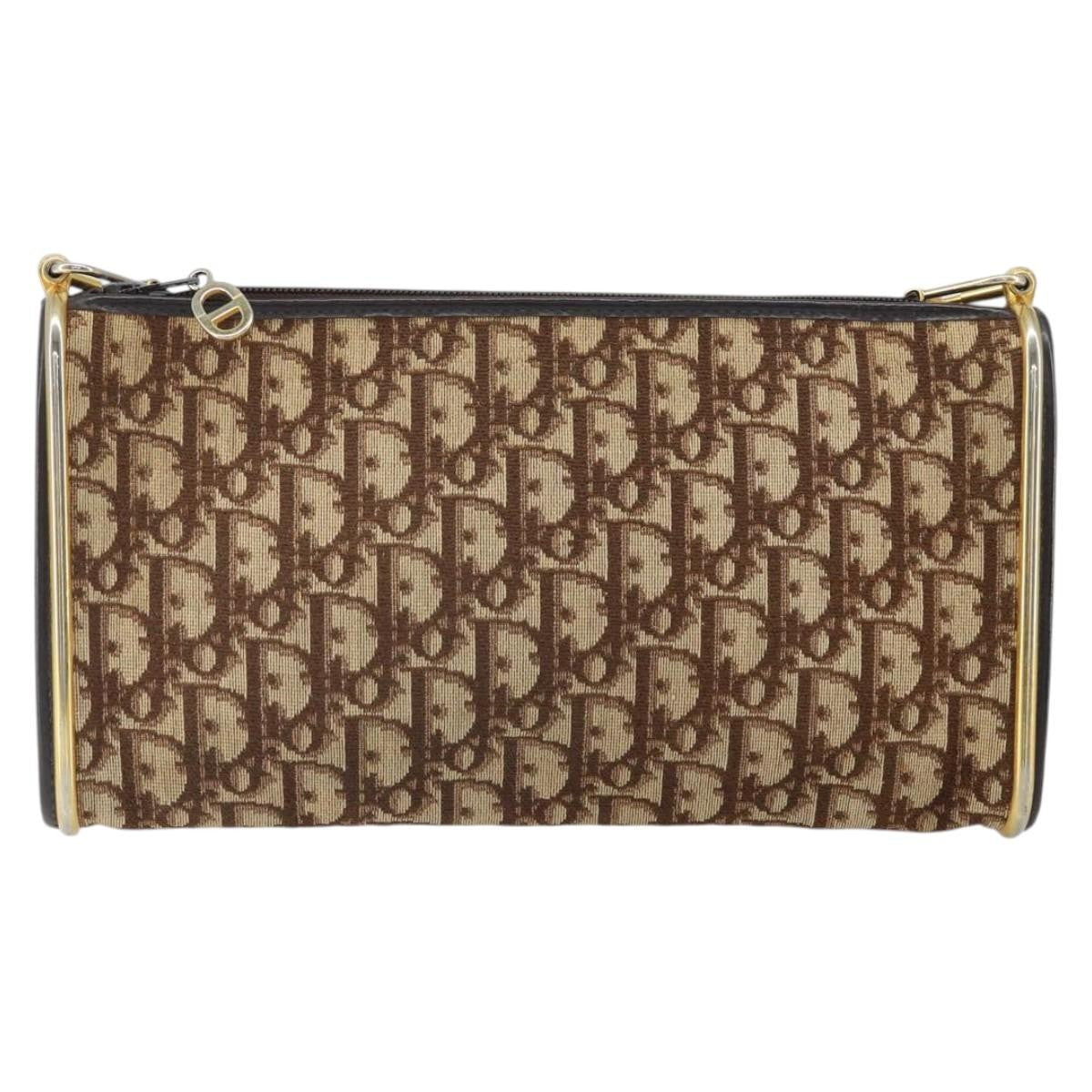 Christian Dior Trotter Shoulder Bag Canvas Brown Canvas Shoulder Bag Bag (Pre-Owned)
