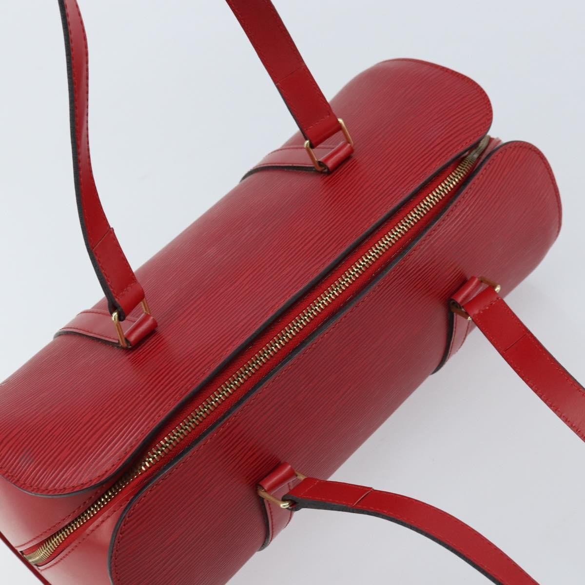 Louis Vuitton Soufflot Handbag Epi Leather Red Leather Handbag (Pre-Owned)