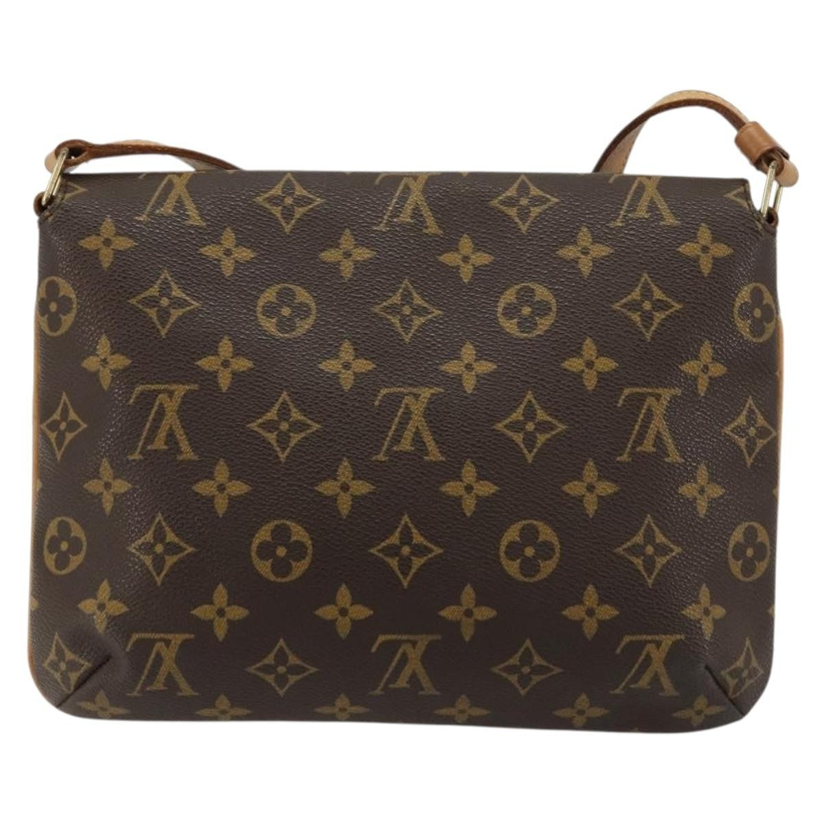 Louis Vuitton Musette Tango Handbag Monogram Canvas Brown Canvas Shoulder Bag Bag (Pre-Owned)